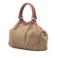 Miniatyrbilde 2 av 10: Pre-owned Gucci Medium Diamante Canvas Sukey Tote Brown
