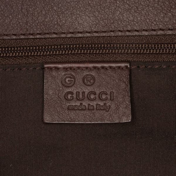 Pre-owned Gucci Horsebit Canvas Gifford Tote White