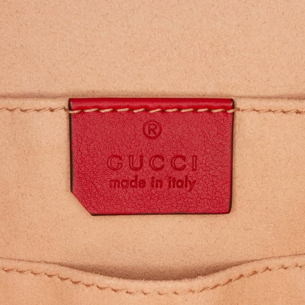 Pre-owned Gucci Small Guccissima Padlock Tote Red