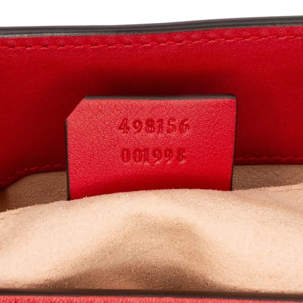 Pre-owned Gucci Small Guccissima Padlock Tote Red
