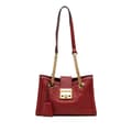 Miniatyrbilde 1 av 9: Pre-owned Gucci Small Guccissima Padlock Tote Red