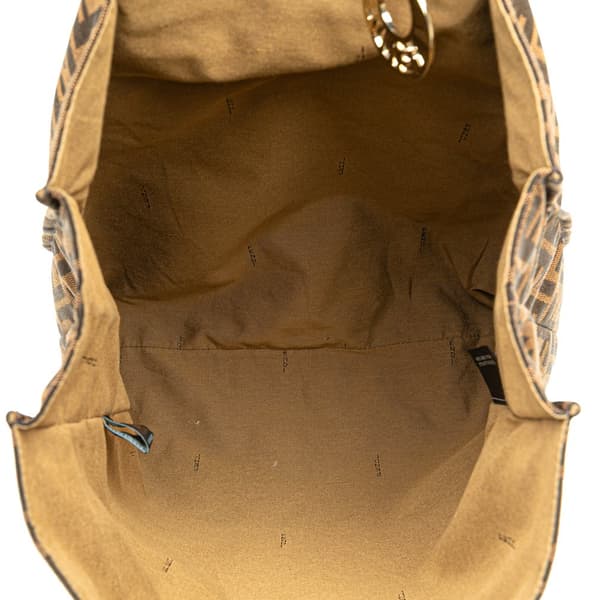 Pre-owned Fendi Zucca Canvas Shopping Tote Brown