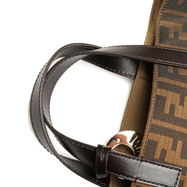 Pre-owned Fendi Zucca Canvas Shopping Tote Brown