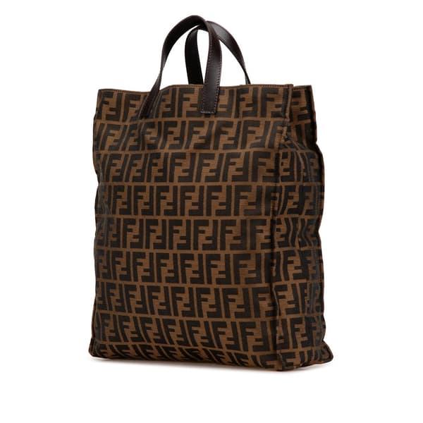 Pre-owned Fendi Zucca Canvas Shopping Tote Brown