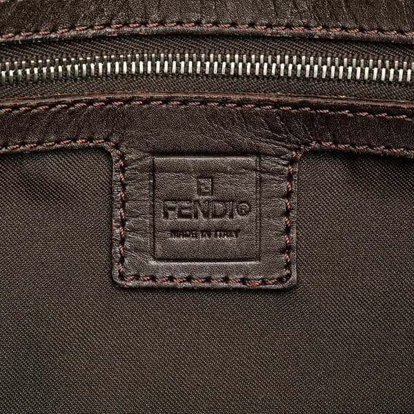 Pre-owned Fendi Small Zucca Canvas Twins Tote Brown