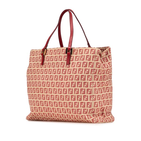 Pre-owned Fendi Zucchino Canvas Tote Brown