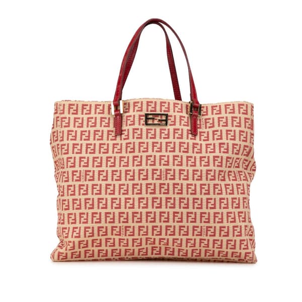 Pre-owned Fendi Zucchino Canvas Tote Brown