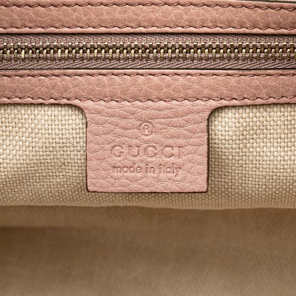 Pre-owned Gucci Medium Leather Soho Chain Tote Pink
