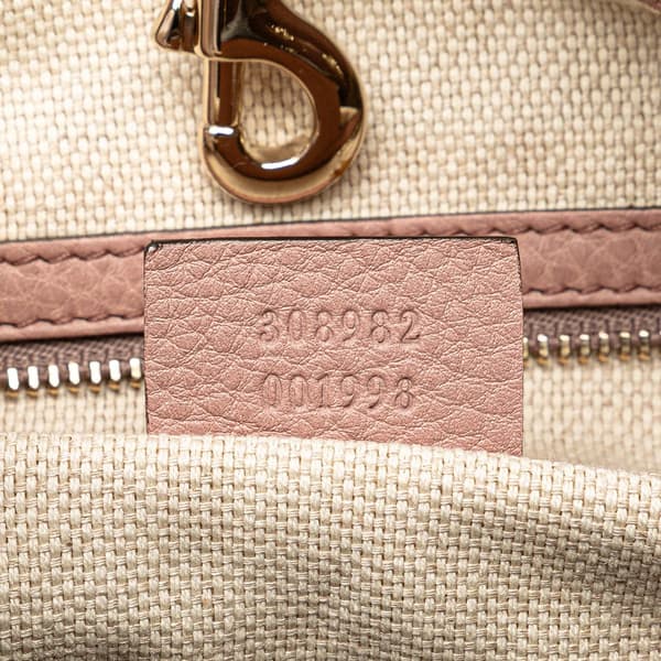 Pre-owned Gucci Medium Leather Soho Chain Tote Pink