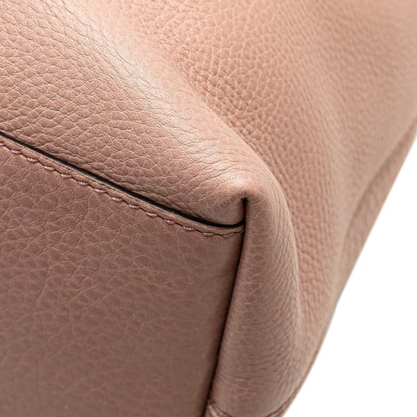 Pre-owned Gucci Medium Leather Soho Chain Tote Pink