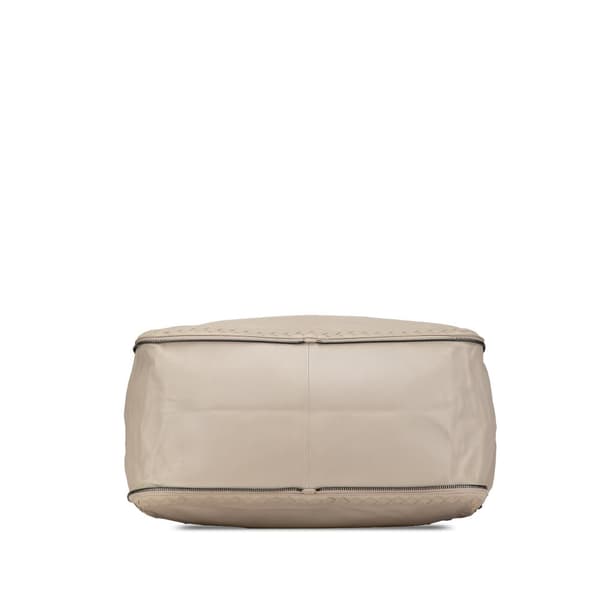 Pre-owned Bottega Veneta Leather Intrecciato Side Zip Tote Gray