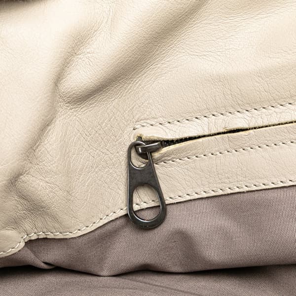 Pre-owned Bottega Veneta Leather Intrecciato Side Zip Tote Gray