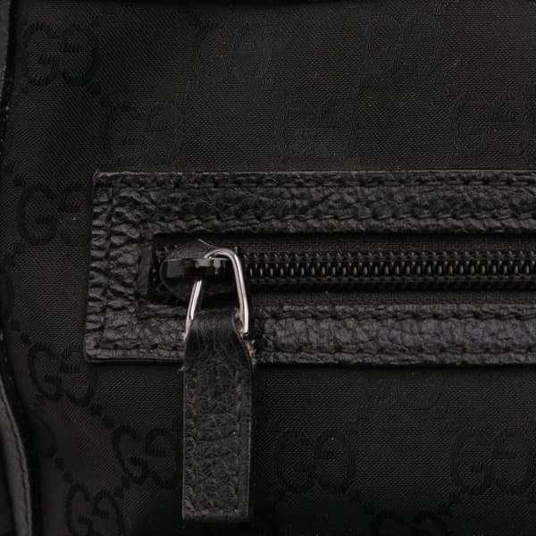 Pre-owned Gucci GG Canvas Abbey D Ring Pocket Tote Black