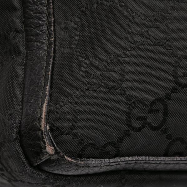 Pre-owned Gucci GG Canvas Abbey D Ring Pocket Tote Black