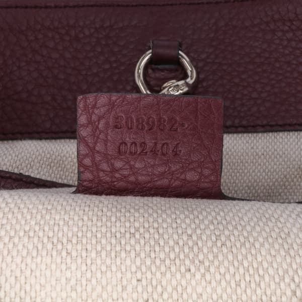Pre-owned Gucci Medium Leather Soho Chain Tote Purple