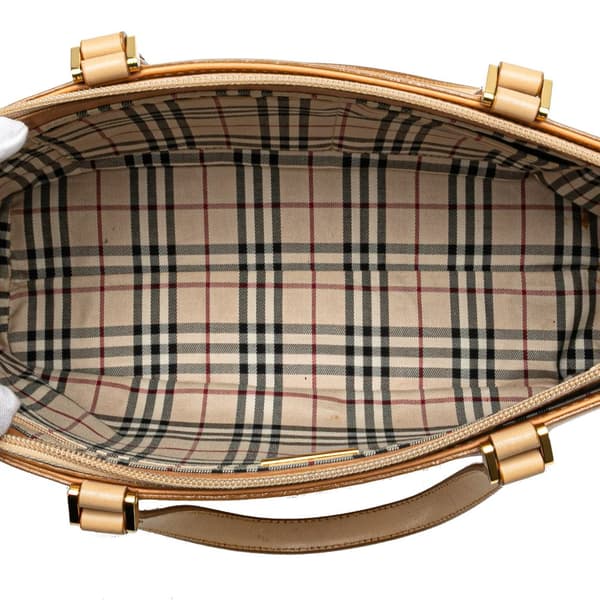 Pre-owned Burberry Leather Tote Brown