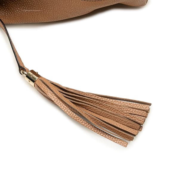 Pre-owned Gucci Medium Leather Soho Chain Tote Brown