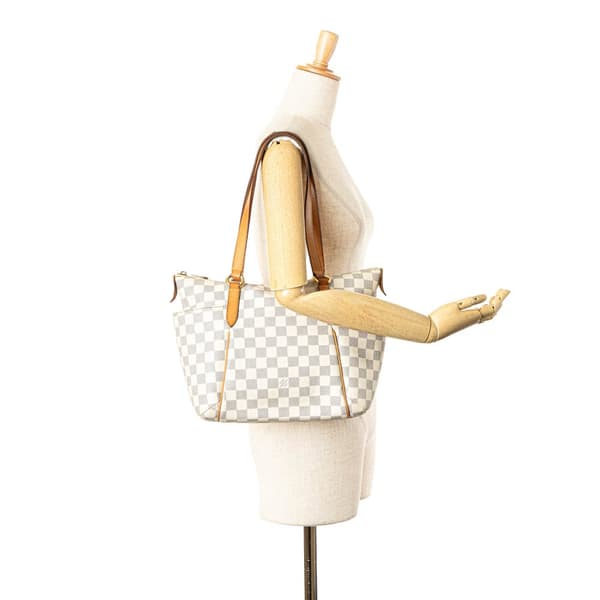 Pre-owned Louis Vuitton Damier Azur Totally PM White