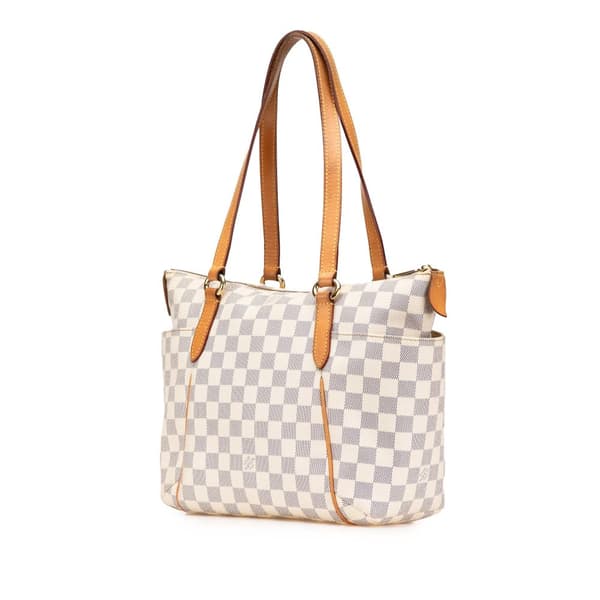 Pre-owned Louis Vuitton Damier Azur Totally PM White