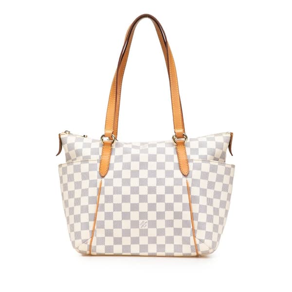 Pre-owned Louis Vuitton Damier Azur Totally PM White