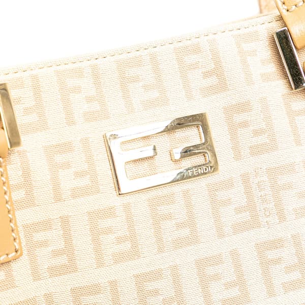 Pre-owned Fendi Zucchino Canvas Tote Brown