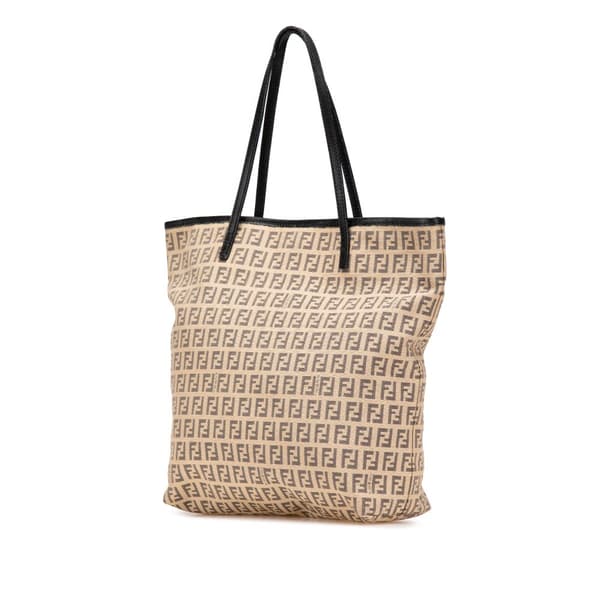 Pre-owned Fendi Zucchino Canvas Tote Brown