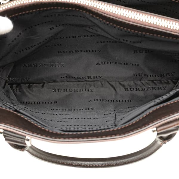 Pre-owned Burberry House Check Canvas Tote Brown