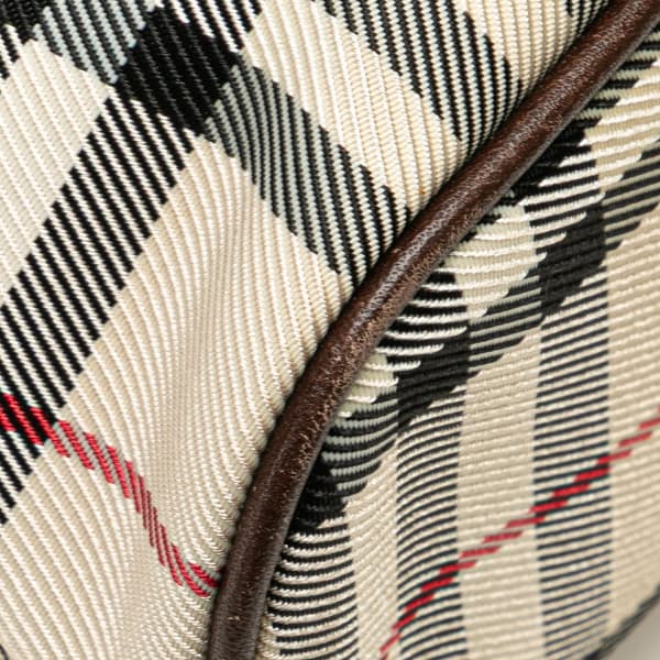 Pre-owned Burberry House Check Canvas Tote Brown