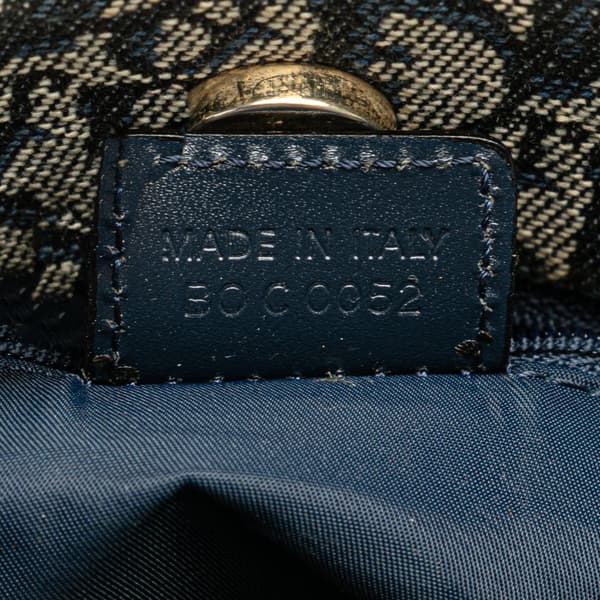 Pre-owned Dior Diorissimo Trotter Canvas Tote Blue
