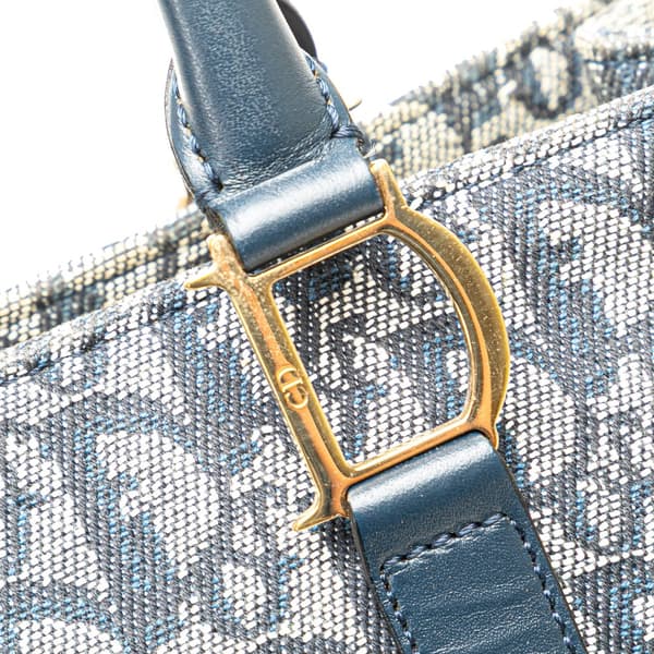 Pre-owned Dior Diorissimo Trotter Canvas Tote Blue