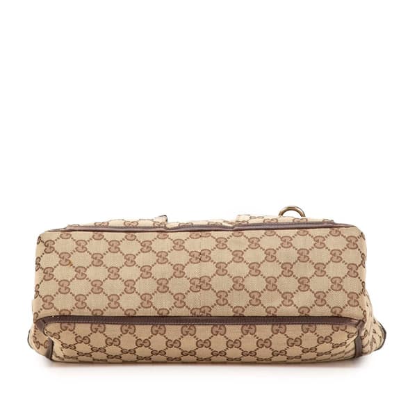 Pre-owned Gucci GG Canvas Abbey D Ring Pocket Tote Brown