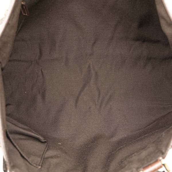 Pre-owned Gucci GG Canvas Abbey D Ring Pocket Tote Brown