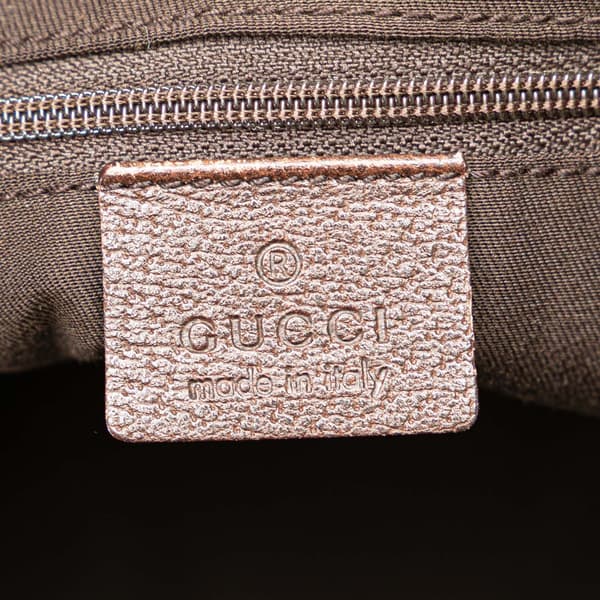 Pre-owned Gucci GG Canvas Abbey D Ring Pocket Tote Brown