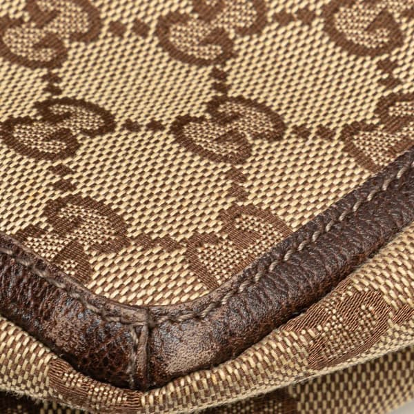 Pre-owned Gucci GG Canvas Abbey D Ring Pocket Tote Brown