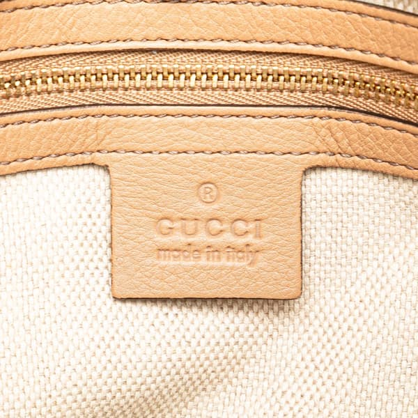 Pre-owned Gucci Medium Leather Soho Chain Tote Brown
