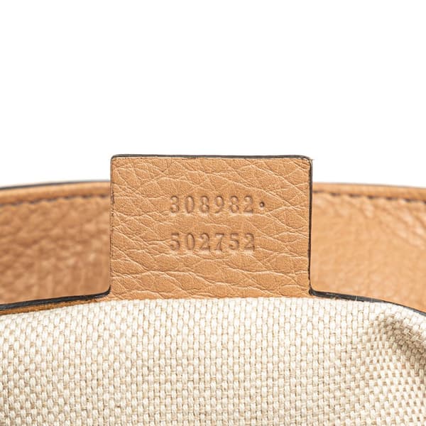 Pre-owned Gucci Medium Leather Soho Chain Tote Brown