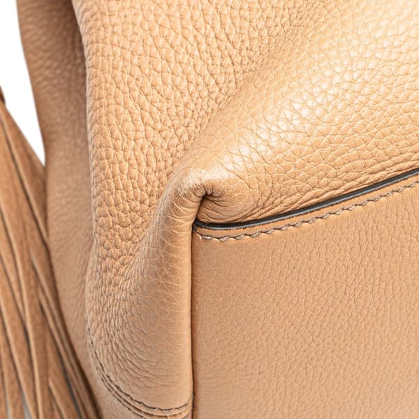 Pre-owned Gucci Medium Leather Soho Chain Tote Brown