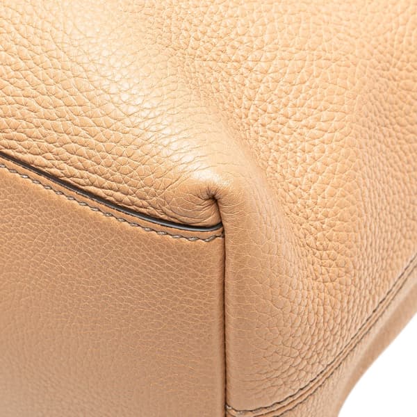 Pre-owned Gucci Medium Leather Soho Chain Tote Brown
