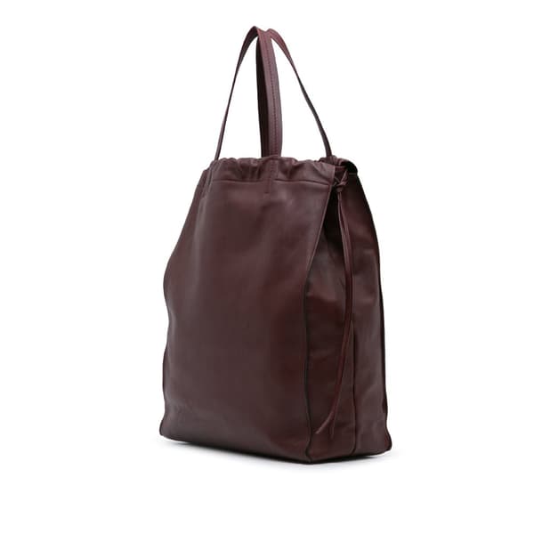 Pre-owned Celine Smooth Calfskin Vertical Coulisse Tote Red