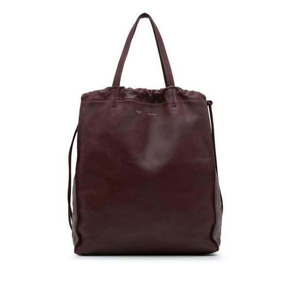 Pre-owned Celine Smooth Calfskin Vertical Coulisse Tote Red