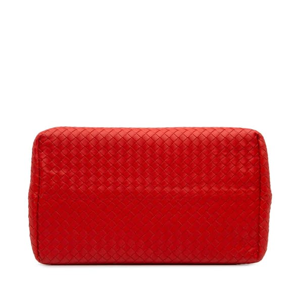 Pre-owned Bottega Veneta Nappa Intrecciato Milano Tote Red