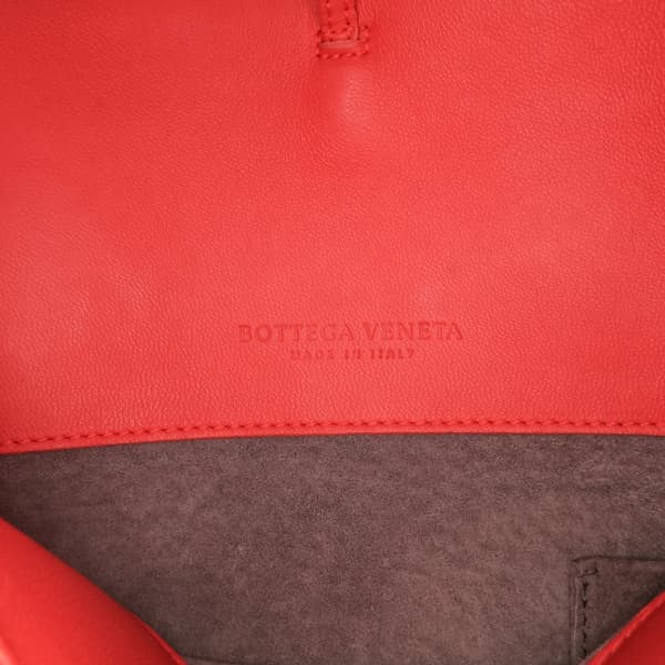 Pre-owned Bottega Veneta Nappa Intrecciato Milano Tote Red