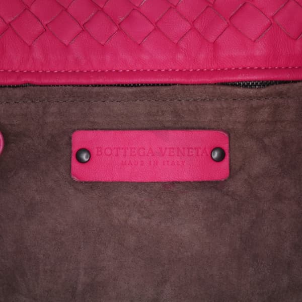 Pre-owned Bottega Veneta Medium Nappa Intrecciato Bella Tote Pink