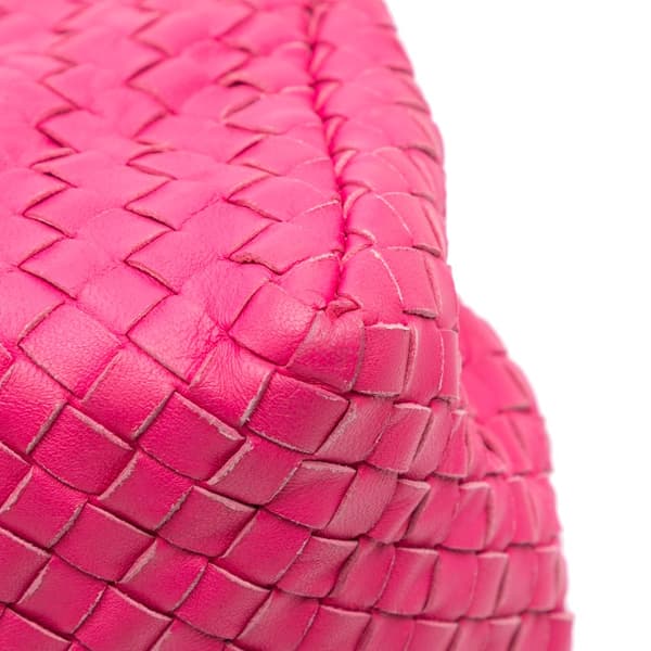 Pre-owned Bottega Veneta Medium Nappa Intrecciato Bella Tote Pink
