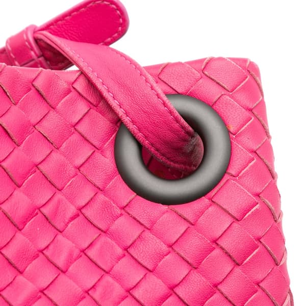 Pre-owned Bottega Veneta Medium Nappa Intrecciato Bella Tote Pink