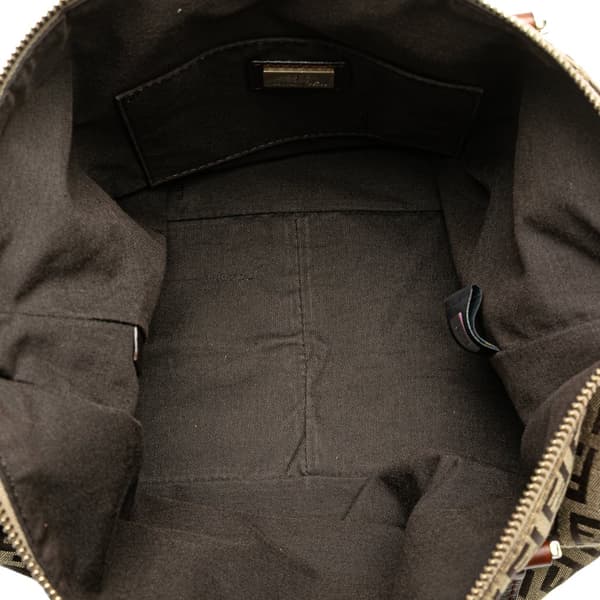 Pre-owned Fendi Zucchino Canvas Tote Brown