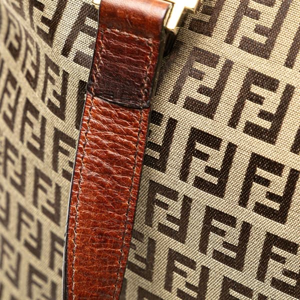 Pre-owned Fendi Zucchino Canvas Tote Brown