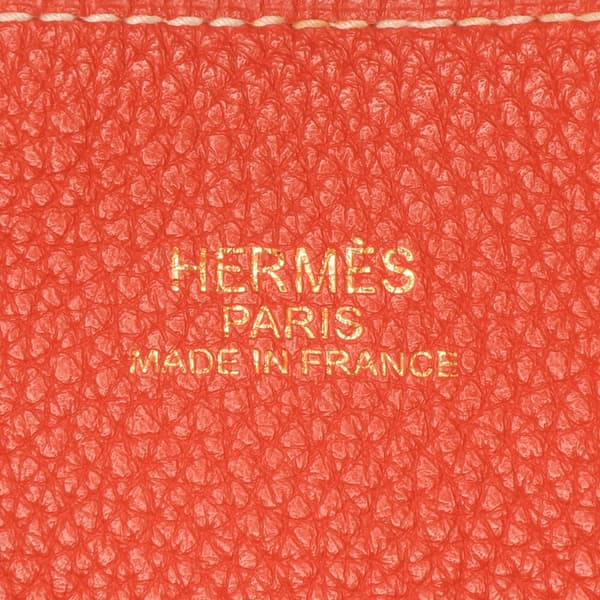 Pre-owned Hermès Clemence Double Sens 36 Orange