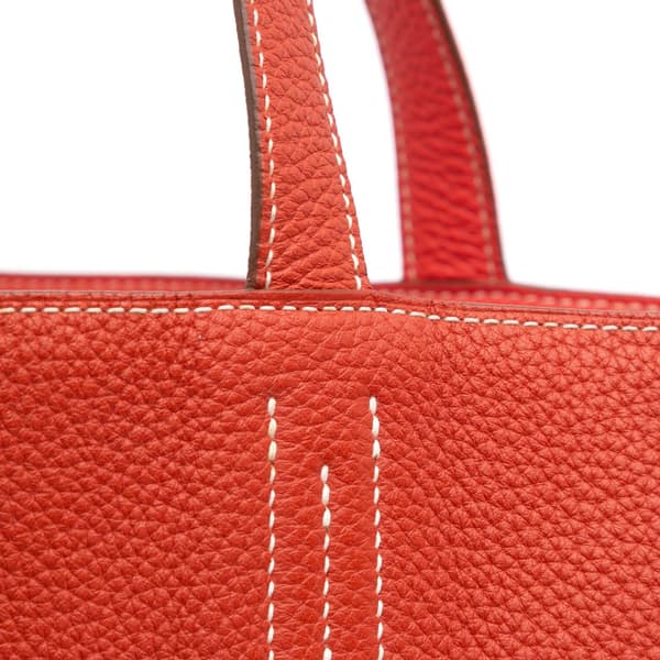 Pre-owned Hermès Clemence Double Sens 36 Orange