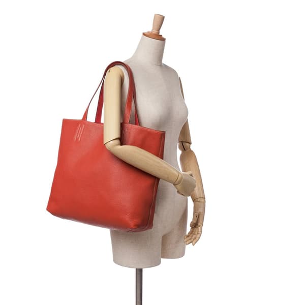 Pre-owned Hermès Clemence Double Sens 36 Orange